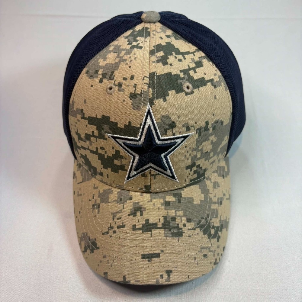 Dallas Cowboys Hat OSFA Mens Digital Camo Mesh Back Trucker Star Cap
